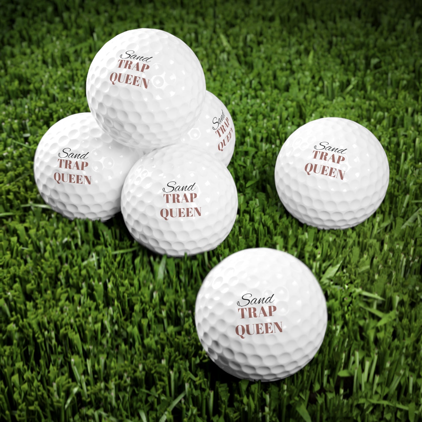 Sand Trap Queen Golf Balls, 6pcs